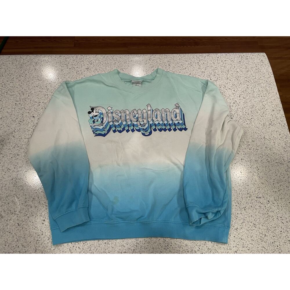 Disneyland Disney Parks Blue White Ombré Mickey Mouse Sweatshirt Size - XL